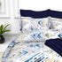 Christie 100% Cotton Striped Satin 220 TC King size Bed Linen Set with 4 Pillow Covers -1