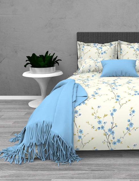 Tiffany King 100% Cotton Percale 220 TC 3 Piece Kingsize Bed Linen Set- 1