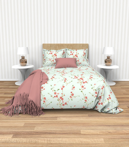 Tiffany King 100% Cotton Percale 220 TC 3 Piece Kingsize Bed Linen Set- 1