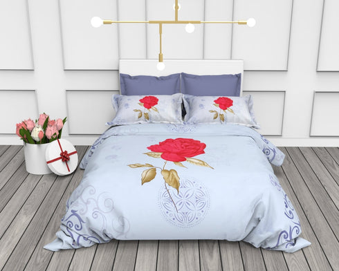 IVY LIVING 100% COTTON SATIN 250 TC 3 PIECE KINGSIZE BED LINEN SET -23A