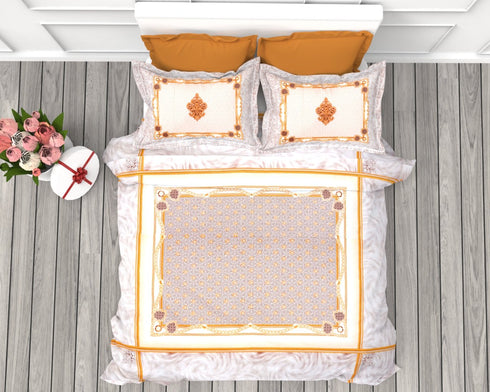 IVY LIVING 100% COTTON SATIN 250 TC 3 PIECE KINGSIZE BED LINEN SET -28A