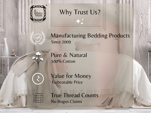 COCO KING 100% COTTON 160 TC KINGSIZE BEDSHEET WITH 2 PILLOW COVERS-7A