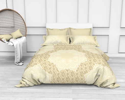 IVY LIVING 100% COTTON SATIN 250 TC 3 PIECE KINGSIZE BED LINEN SET -34A