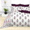 Christie 100% Cotton Striped Satin 220 TC King size Bed Linen Set with 4 Pillow Covers -1