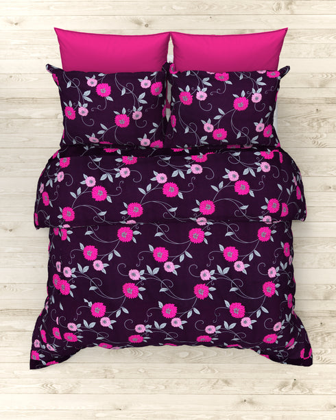 COCO KING 100% COTTON 160 TC KINGSIZE BEDSHEET WITH 2 PILLOW COVERS-3A