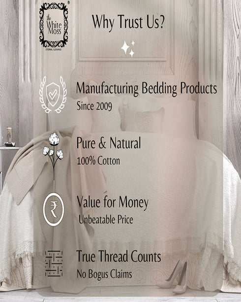 COCO KING 100% COTTON 160 TC KINGSIZE BEDSHEET WITH 2 PILLOW COVERS-9B