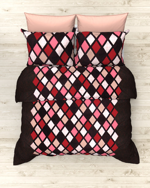 COCO KING 100% COTTON 160 TC KINGSIZE BEDSHEET WITH 2 PILLOW COVERS-7A