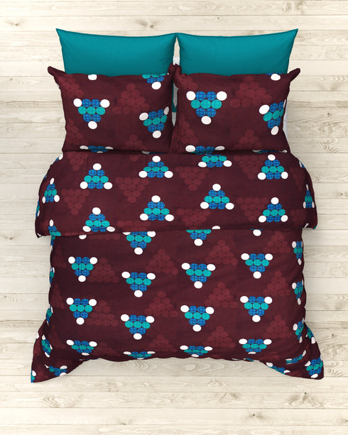 COCO KING 100% COTTON 160 TC KINGSIZE BEDSHEET WITH 2 PILLOW COVERS-8A