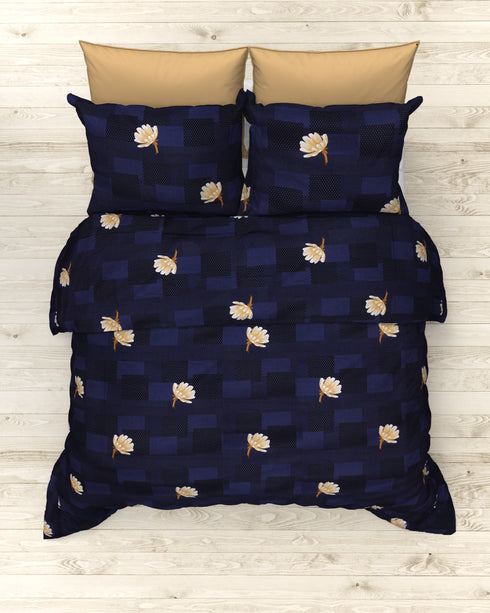 COCO KING 100% COTTON 160 TC KINGSIZE BEDSHEET WITH 2 PILLOW COVERS-9B