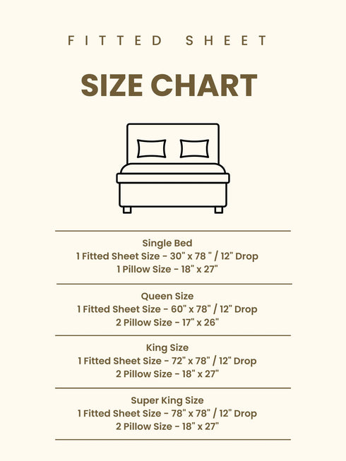 Blanc 100% Cotton Self Striped Satin 210 TC Fitted sheet with 2 pillow covers