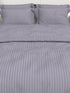 Blanc Dark Solid Color 100% Cotton Striped Satin 220 TC 3 Piece Bedding Set