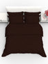 Blanc Dark Solid Color 100% Cotton Striped Satin 220 TC 3 Piece Bedding Set