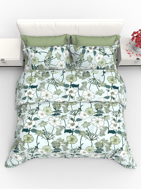 Carmel 100% Cotton Satin Double Size Bedsheet with 2 Pillow Covers - Extra Soft - 220 TC Satin Weave - 3