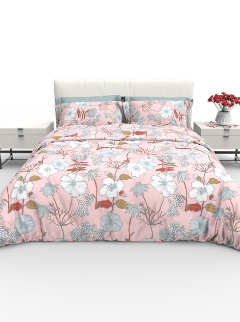 Carmel 100% Cotton Satin Double Size Bedsheet with 2 Pillow Covers - Extra Soft - 220 TC Satin Weave - 3