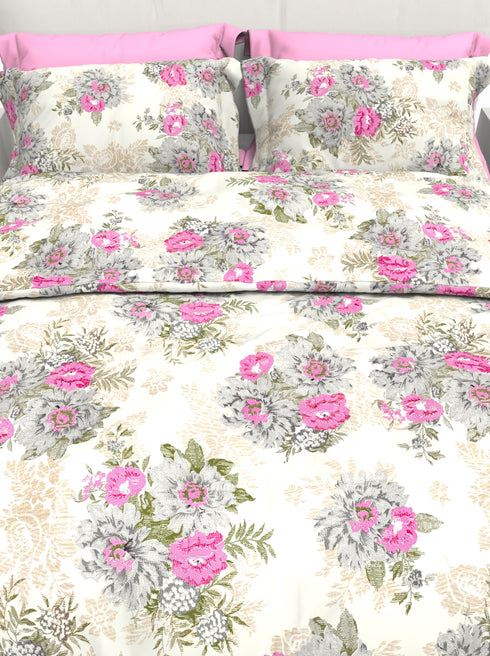 Carmel King 100% Cotton Satin King Size Bedsheet with 2 Pillow Covers - Extra Soft - 220 TC Satin Weave - 1