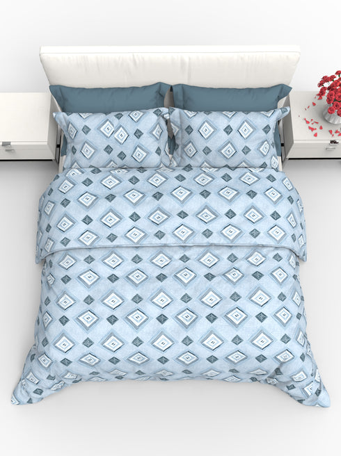 Carmel King 100% Cotton Satin King Size Bedsheet with 2 Pillow Covers - Extra Soft - 220 TC Satin Weave - 3