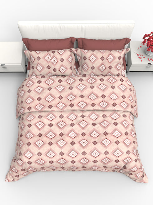 Carmel King 100% Cotton Satin King Size Bedsheet with 2 Pillow Covers - Extra Soft - 220 TC Satin Weave - 3