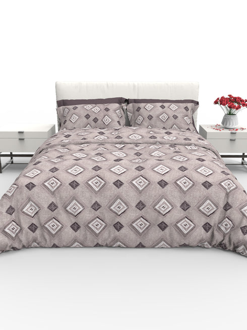 Carmel King 100% Cotton Satin King Size Bedsheet with 2 Pillow Covers - Extra Soft - 220 TC Satin Weave - 3