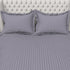 Blanc 100% Cotton Self Striped Satin 210 TC Fitted sheet with 2 pillow covers