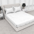 Blanc 100% Cotton Self Striped Satin 210 TC Fitted sheet with 2 pillow covers