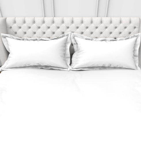 Alley Solid 100% Cotton 300 TC Fitted Sheet with 2 Pillow covers- Extra Soft - Easy Care- Hyperallergenic