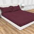 Alley Solid 100% Cotton 300 TC Fitted Sheet with 2 Pillow covers- Extra Soft - Easy Care- Hyperallergenic
