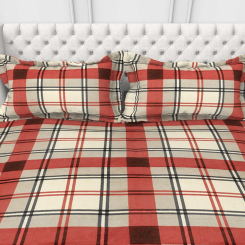 Carmel 100 % Cotton Satin 220 TC Fitted Sheet Set With 2 Pillow Cover - 4