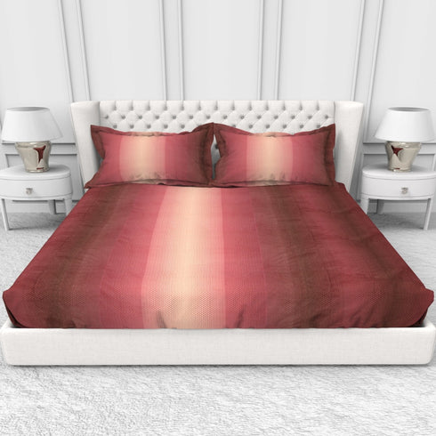 Carmel 100 % Cotton Satin 220 TC Fitted Sheet Set With 2 Pillow Cover - 2