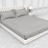 Alley Solid 100% Cotton 300 TC Fitted Sheet with 2 Pillow covers- Extra Soft - Easy Care- Hyperallergenic