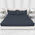 Alley Solid 100% Cotton 300 TC Fitted Sheet with 2 Pillow covers- Extra Soft - Easy Care- Hyperallergenic