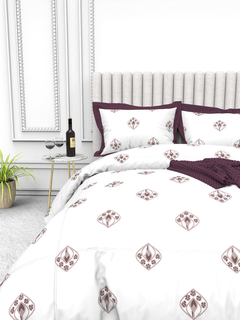 Tuscan Summer 100% Cotton King Size Bedsheet with 2 Pillow Covers -1