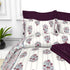 Christie 100% Cotton Striped Satin 220 TC King size Bed Linen Set with 4 Pillow Covers -1