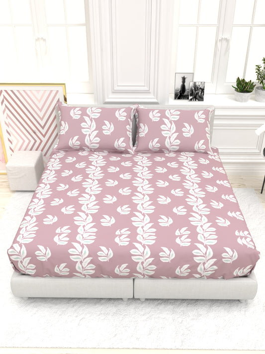 Orchid King Size Percale Bedsheet Set - Blush Pink