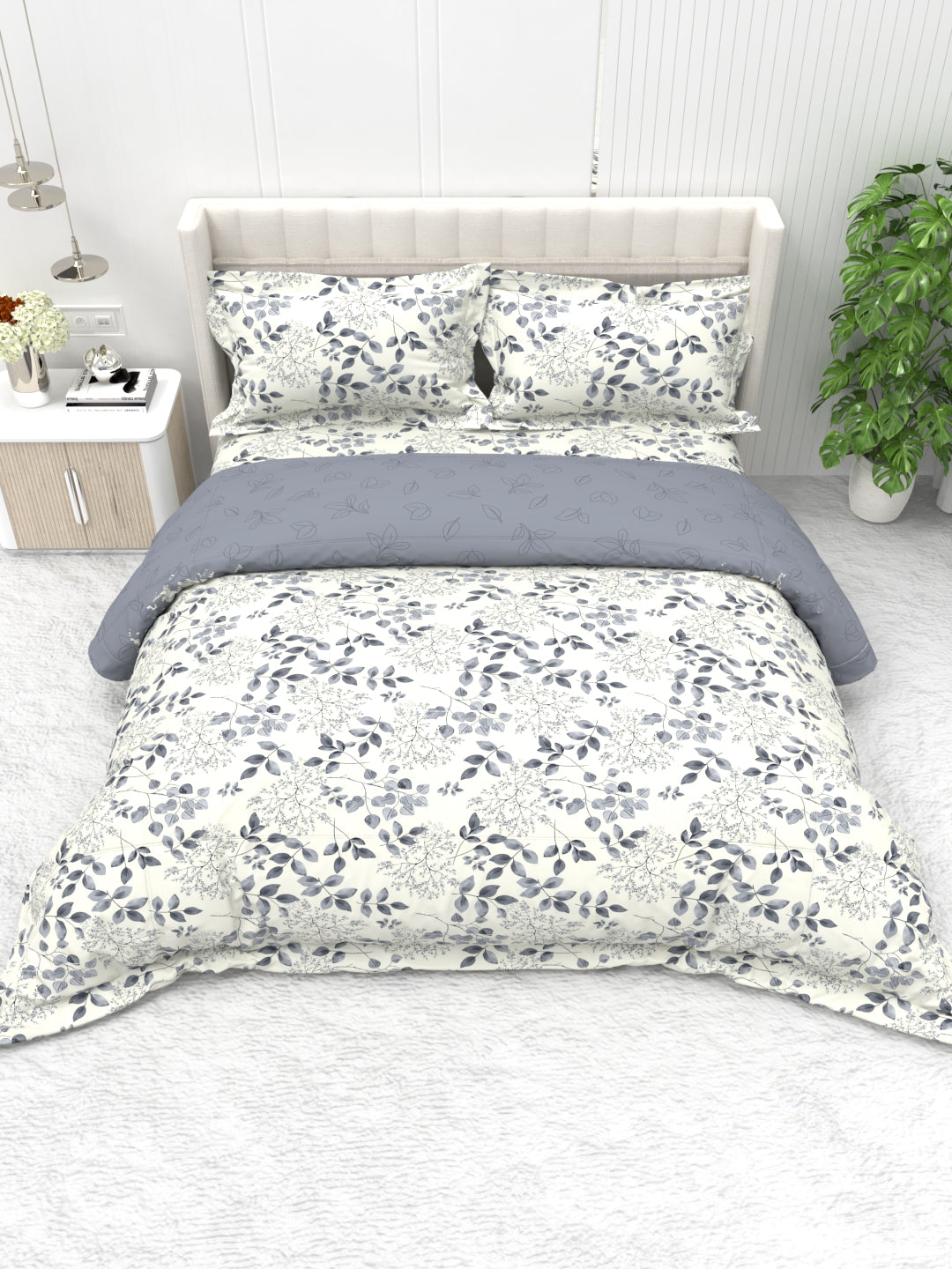 Shelton Combo of King Size Comforter with Bedsheet Set