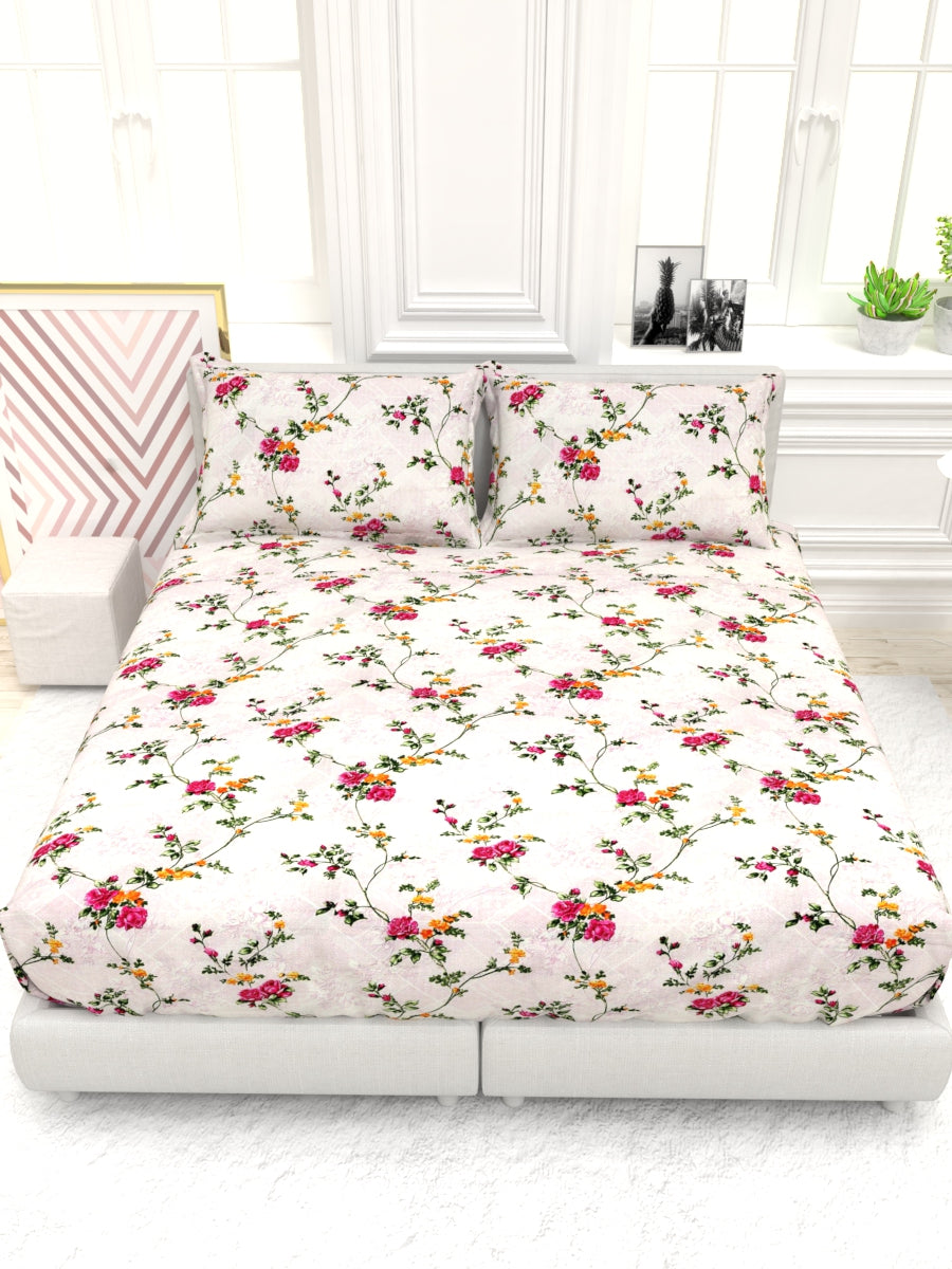 Georgia Double Size Satin Twill Bedsheet Set - Powder Pink