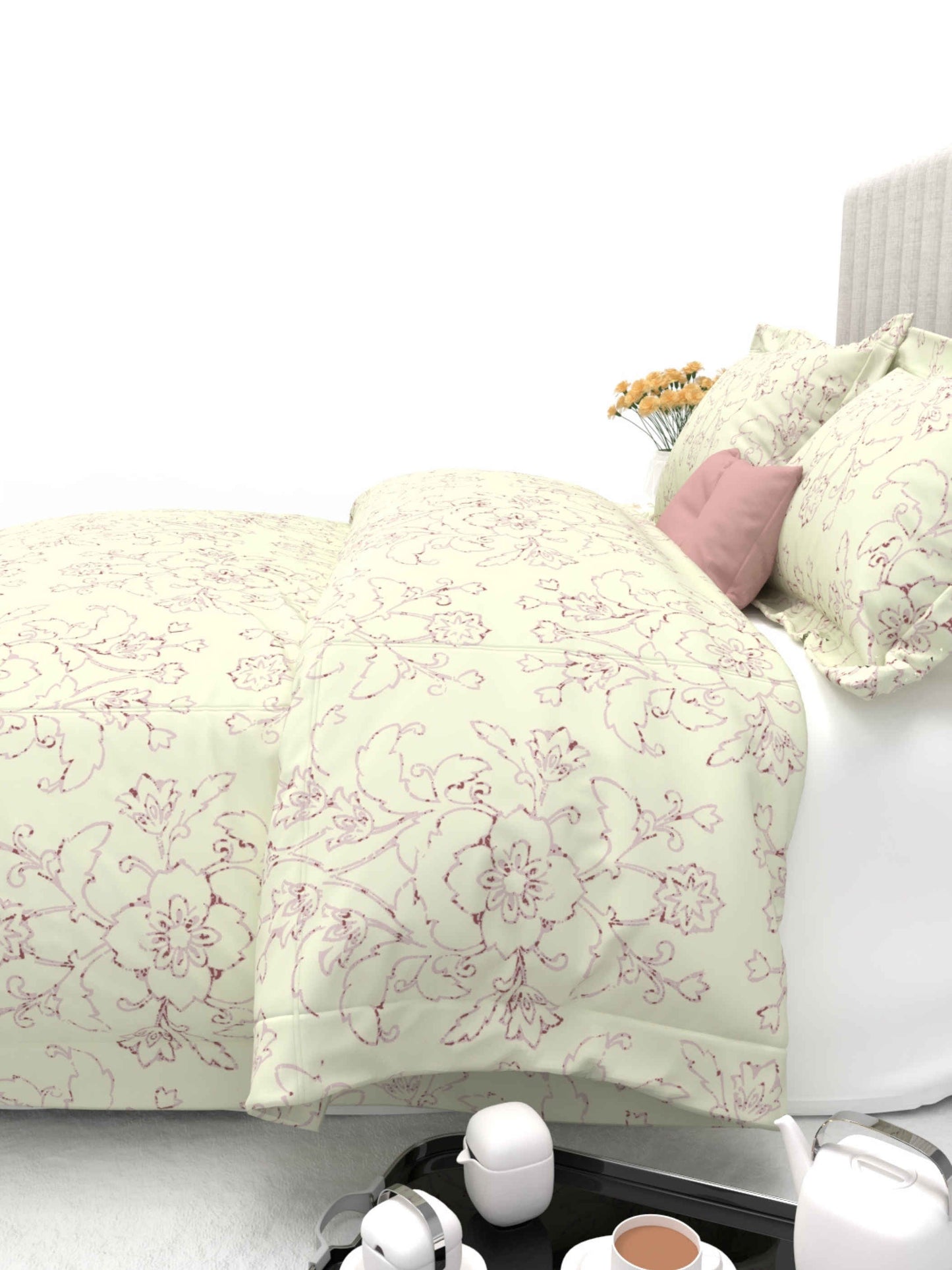 Primrose King Size 600TC Luxury Satin Bedsheet Set - [Insert Design Name]