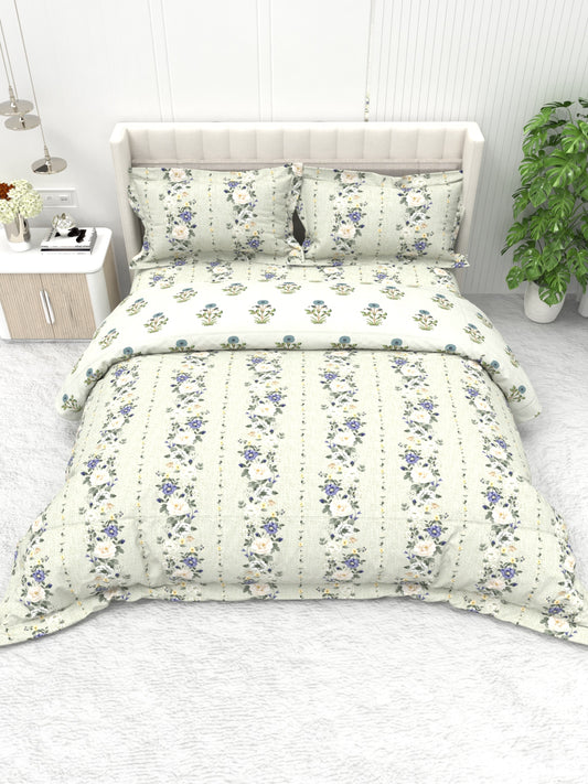 Shelton Combo of King Size Comforter with Bedsheet Set