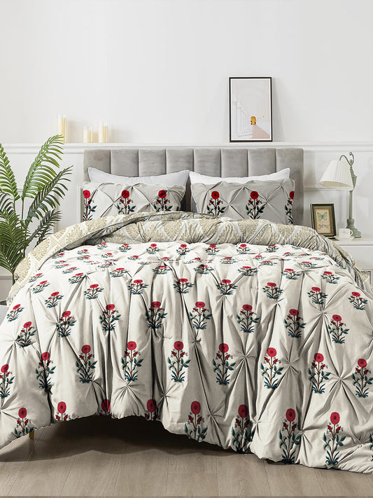 Hannah Pinch Pleat Comforter With Pillow Cover/s