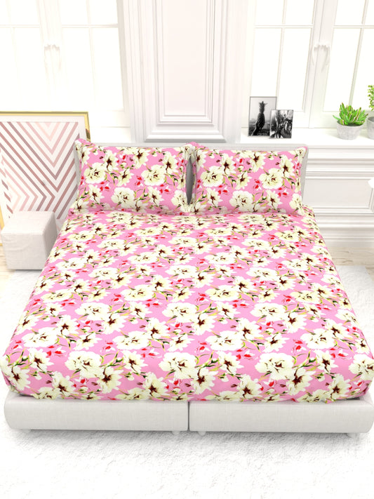 Georgia Double Size Satin Twill Bedsheet Set - Fuchsia Pink