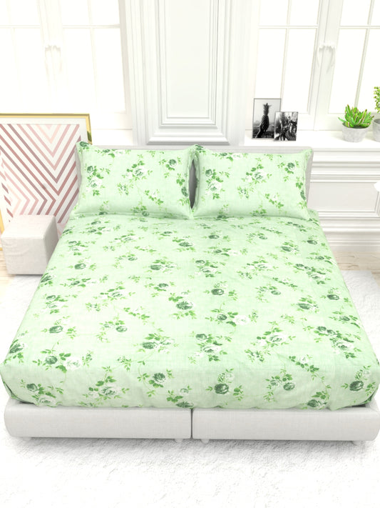 Georgia Double Size Satin Twill Bedsheet Set - Pistachio