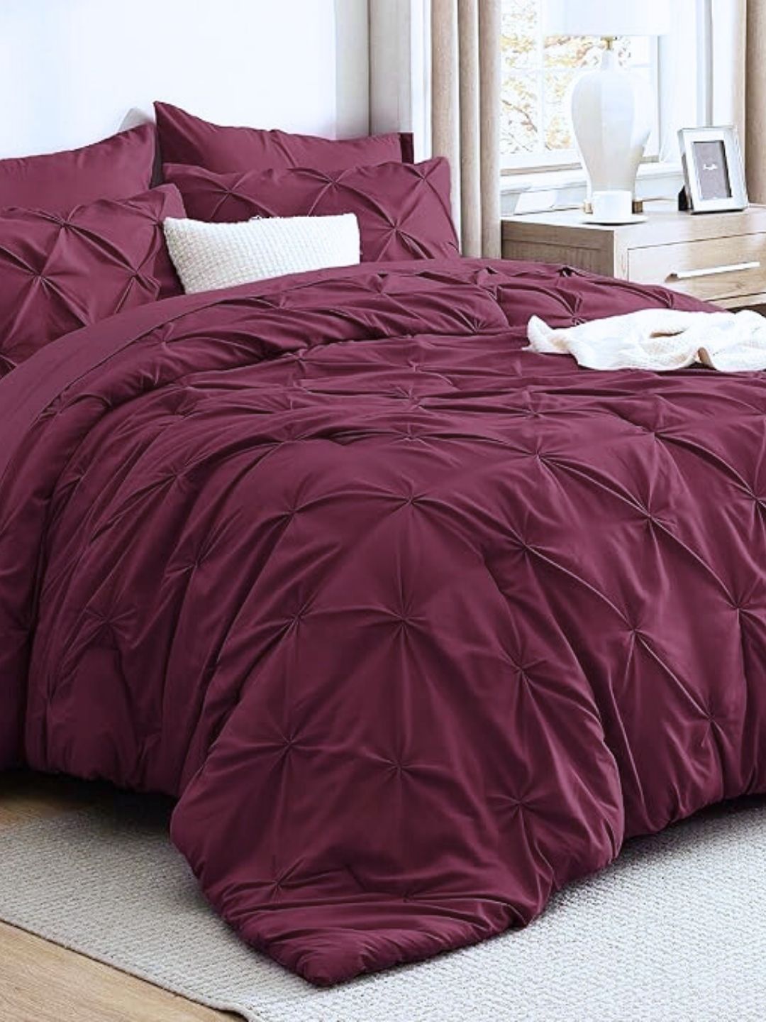 Marquis Pinch Pleat Comforter With Pillow Cover/s