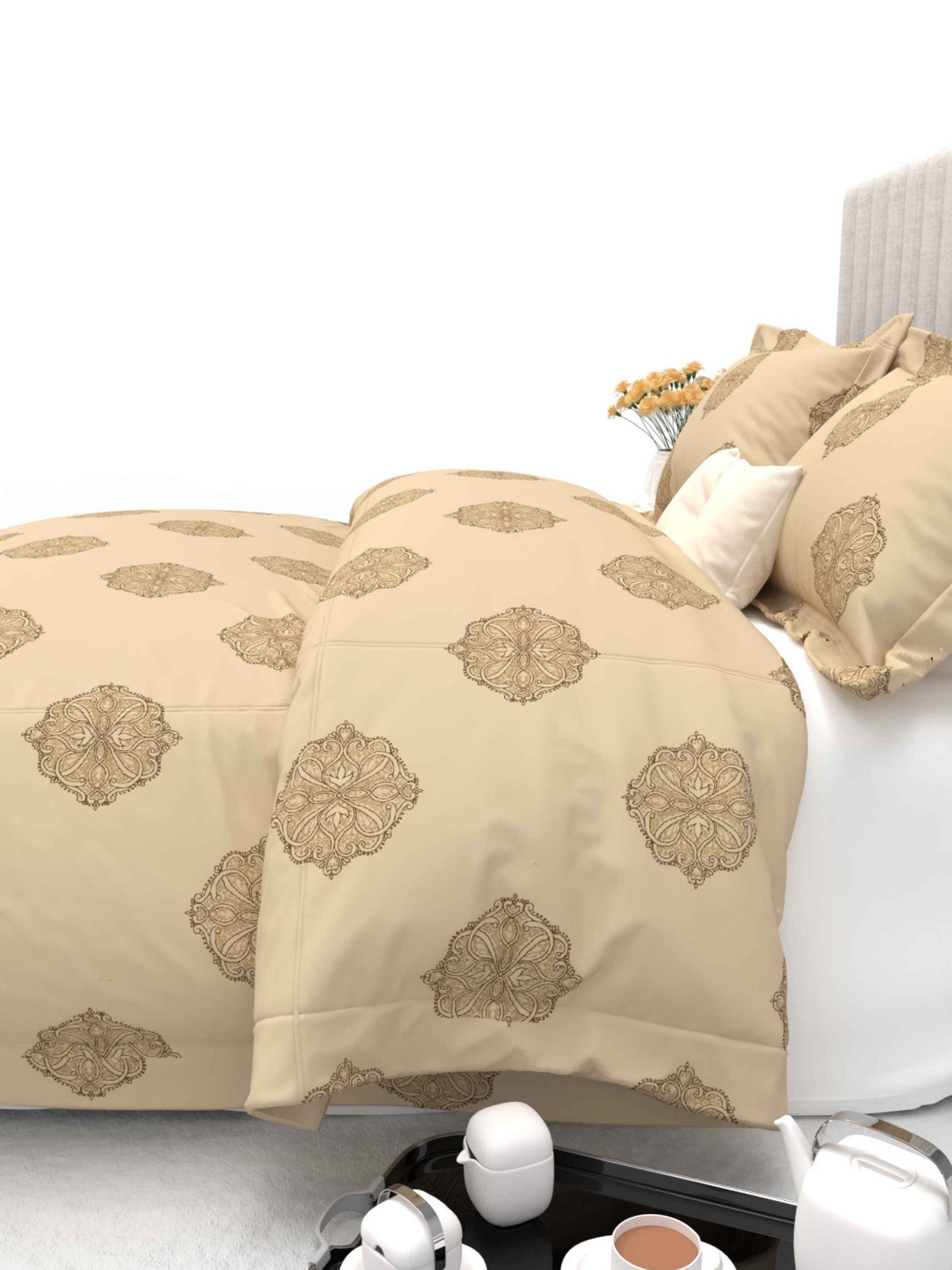 Primrose King Size 600TC Luxury Satin Bedsheet Set - [Insert Design Name]