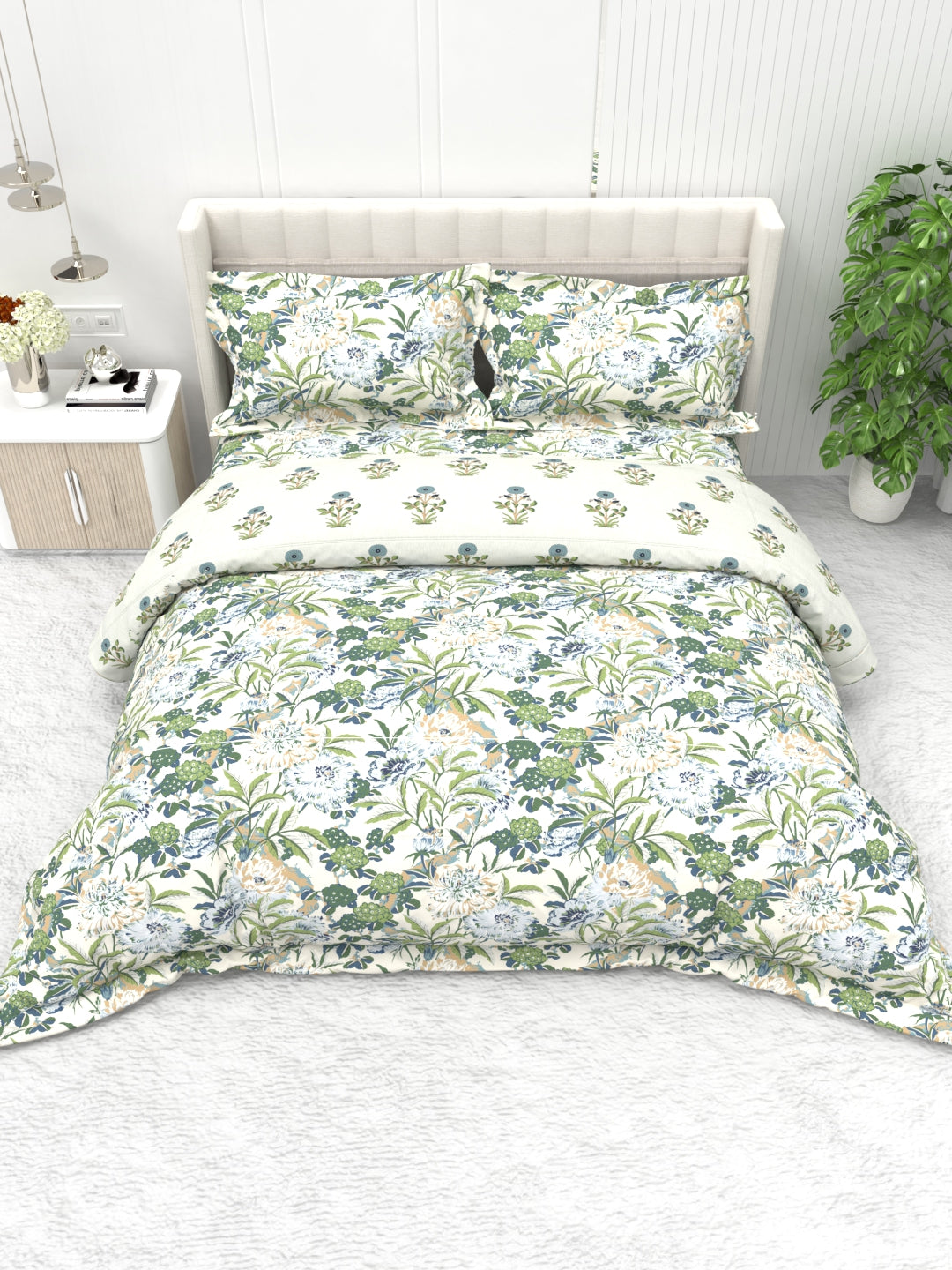 Shelton Combo of King Size Comforter with Bedsheet Set