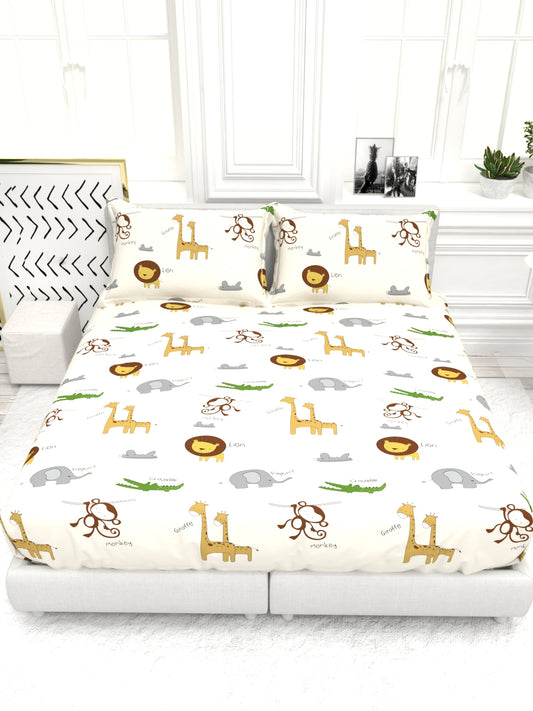 Cider Double Bed Micro-Cotton Sheet Set - Cream