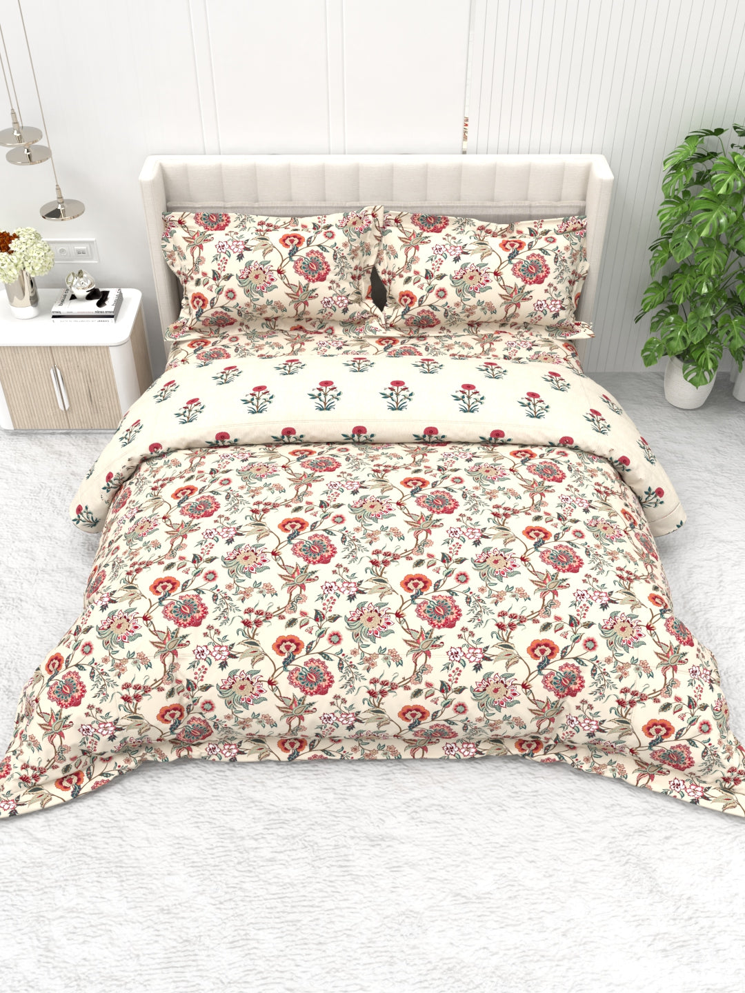 Shelton Combo of King Size Comforter with Bedsheet Set