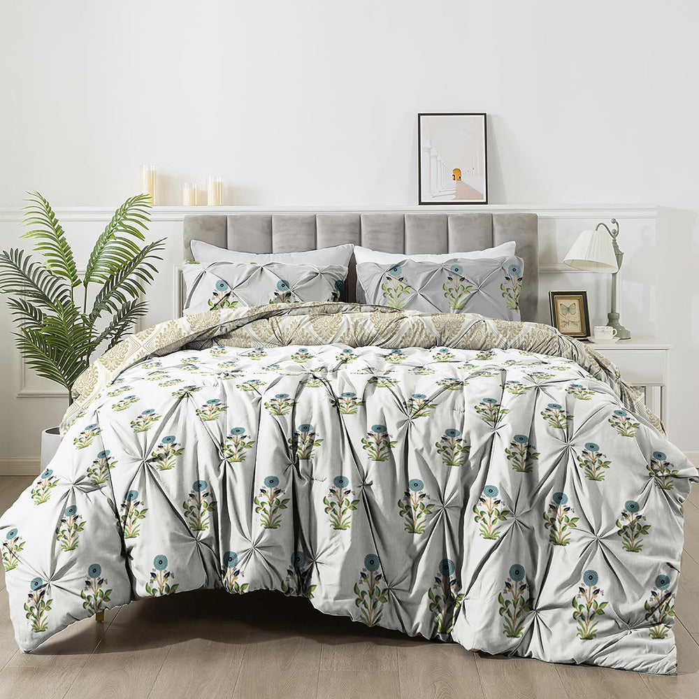 Hannah Pinch Pleat Comforter With Pillow Cover/s