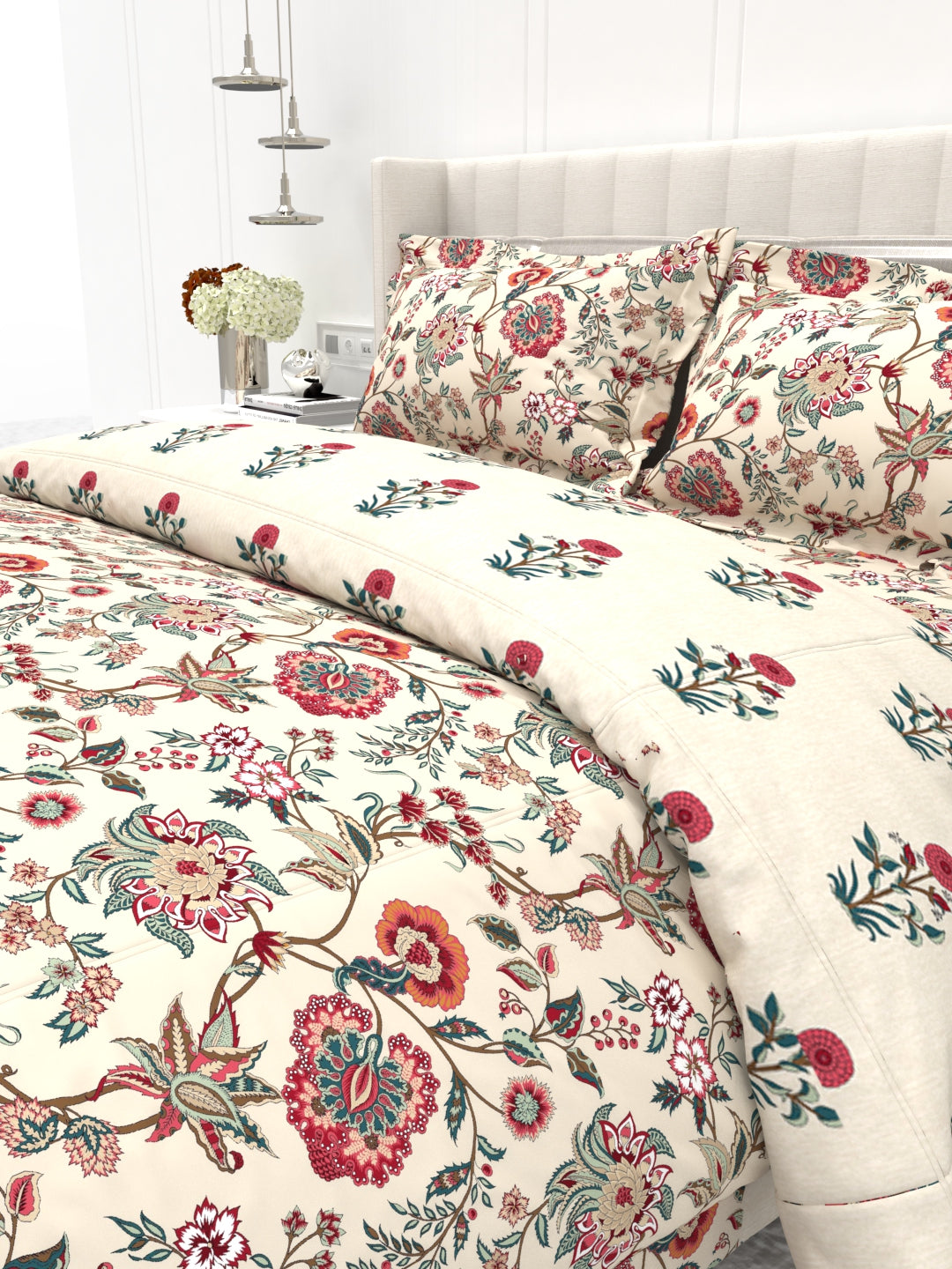 Shelton Combo of King Size Comforter with Bedsheet Set