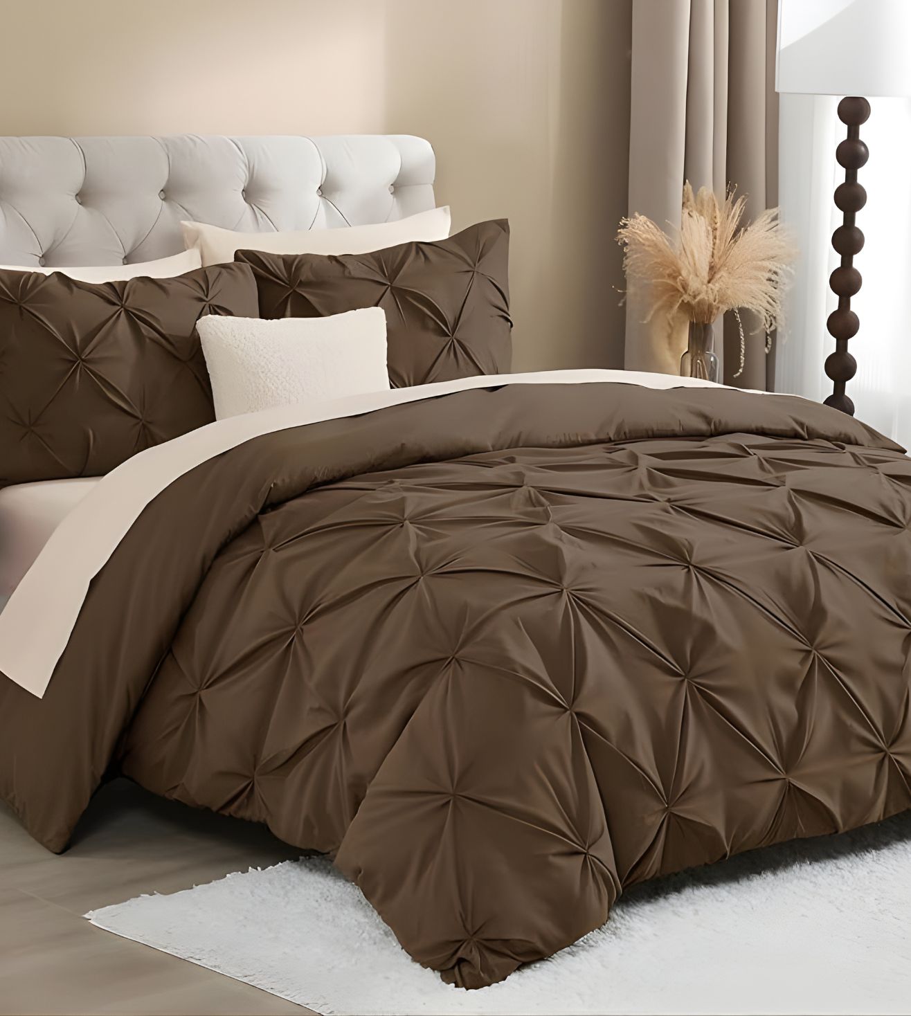 Marquis Pinch Pleat Comforter With Pillow Cover/s