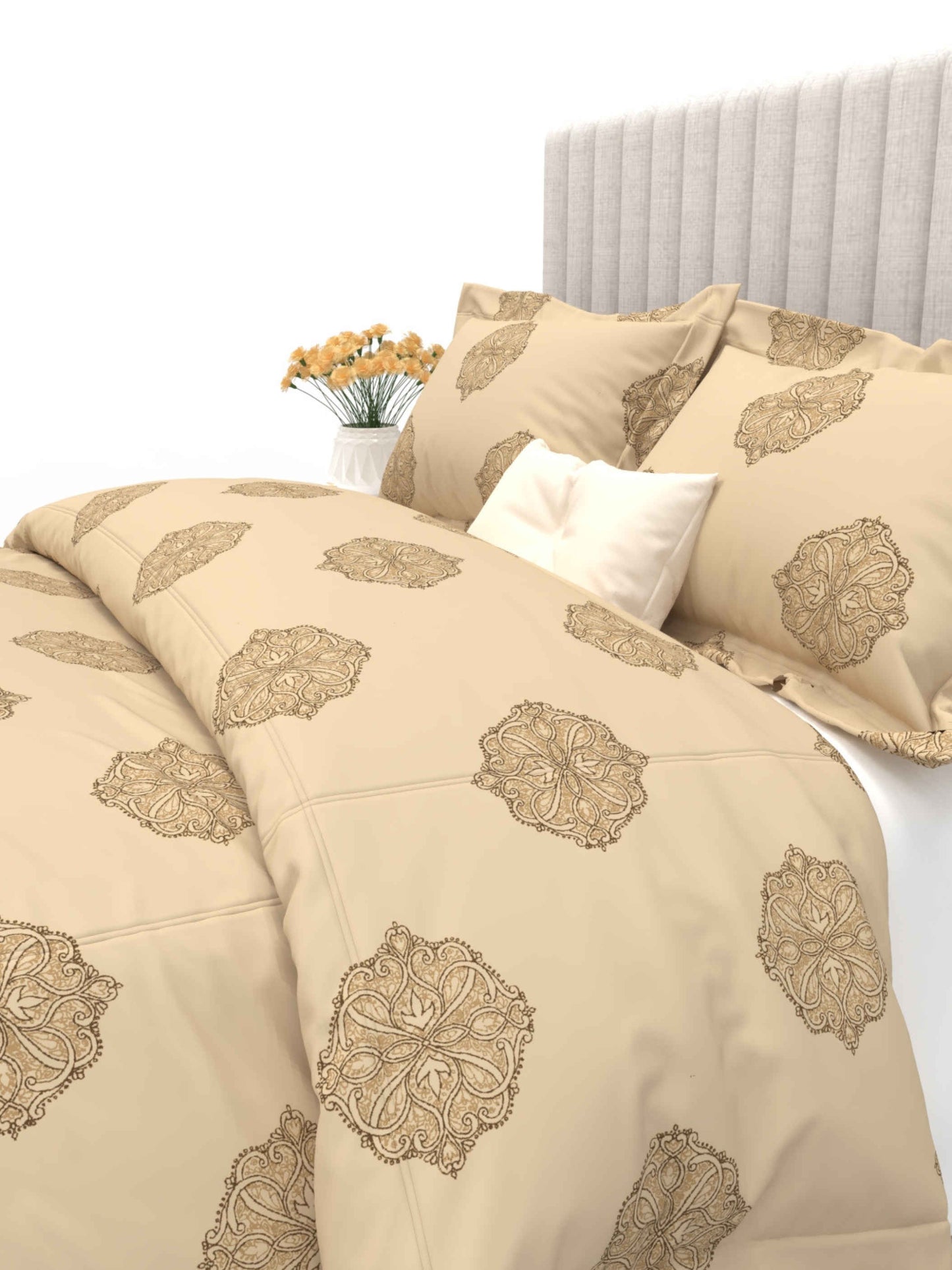 Primrose King Size 600TC Luxury Satin Bedsheet Set - [Insert Design Name]