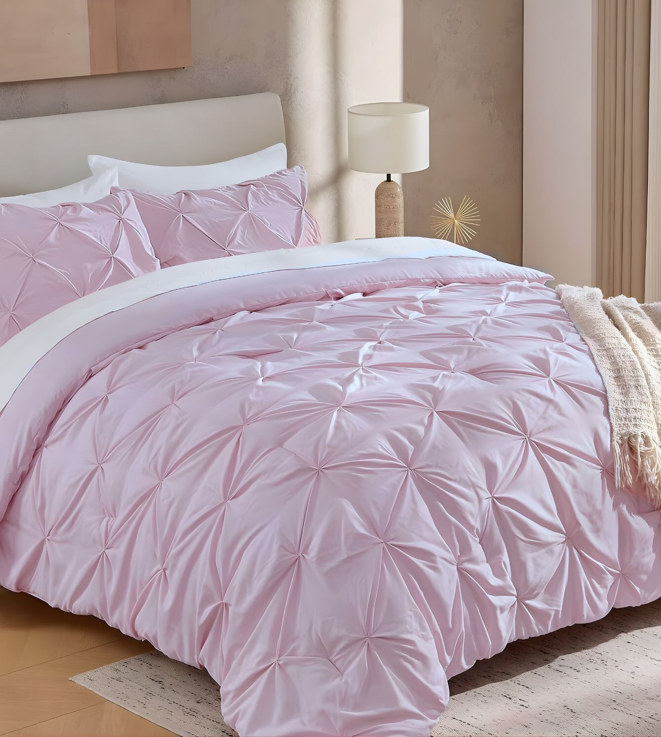 Marquis Pinch Pleat Comforter With Pillow Cover/s